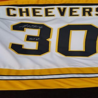 Gerry Cheevers Signed Boston Bruin Jersey (JSA COA) Hall of Fame 1985 –