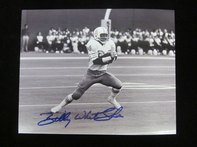 Houston Oilers Billy White Shoes Autographed Photo - Carls Cards