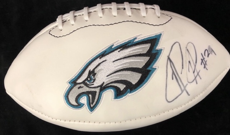 philadelphia eagles autographed football