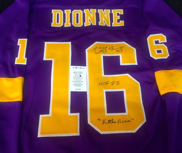 Los Angeles Kings Marcel Dionne Signed Custom Purple Jersey BAS Beckett COA  BUF
