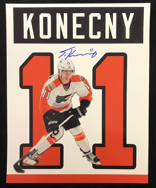 Travis Konecny Personally Signed Philadelphia Flyers Adidas Pro