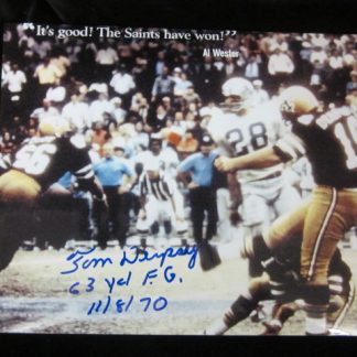 1969 NEW ORLEANS SAINTS 8 X 10 TEAM ISSUE PHOTO TOM DEMPSEY ROOKIE