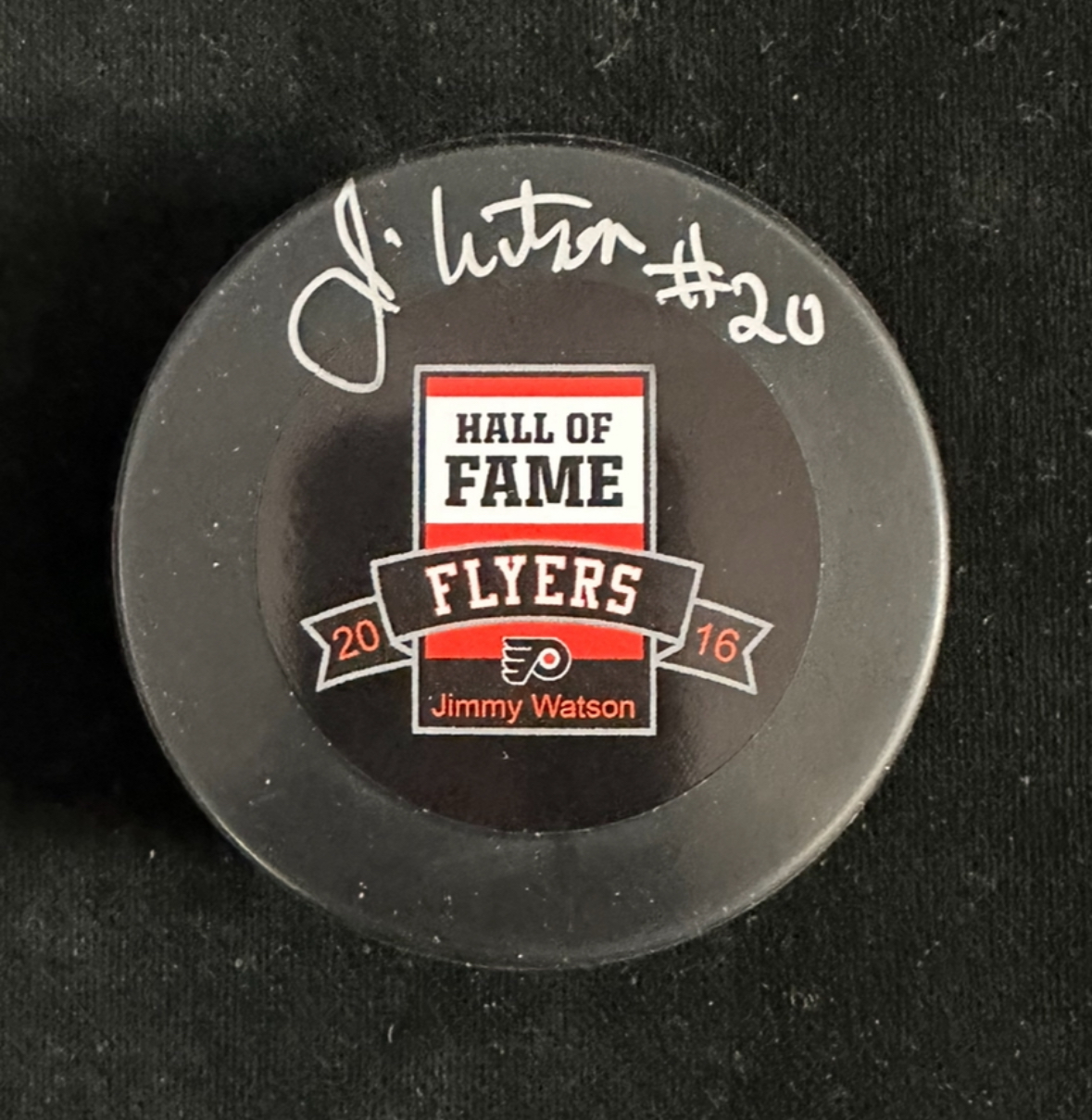 Philadelphia Flyers Jim Watson Autographed Puck - Carls Cards ...